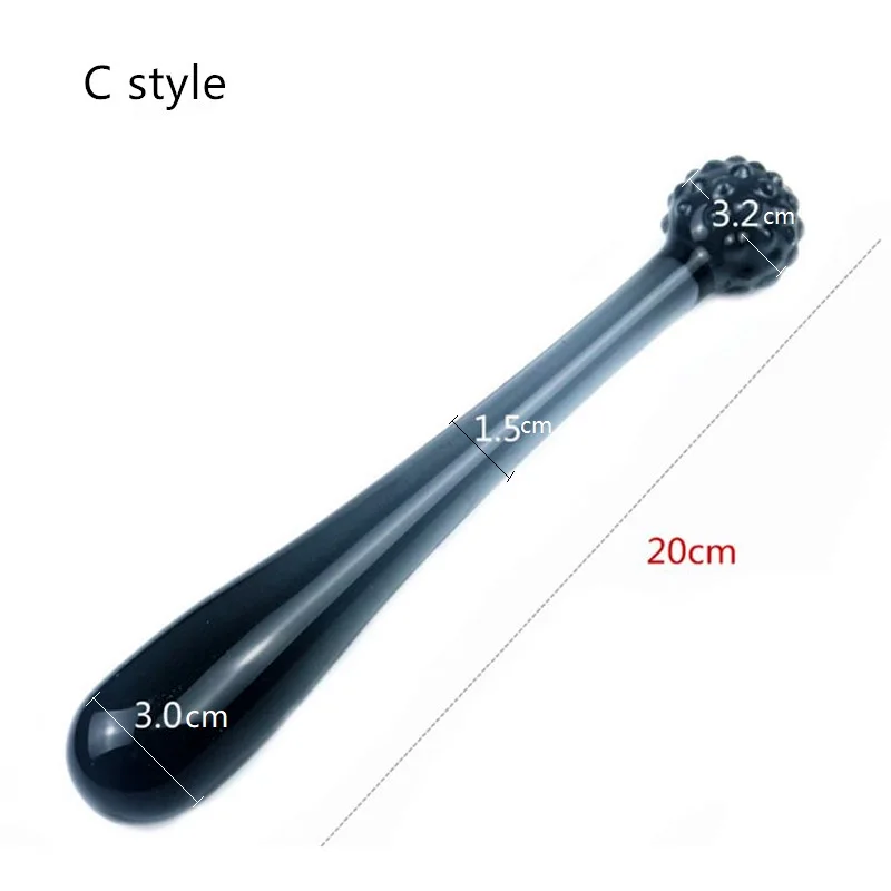 Black Crystal Glass Dildos Masturbator Realistic Dildo Penis Large G-spot Anal Butt Plug Adult Sex Toys for Woman Female