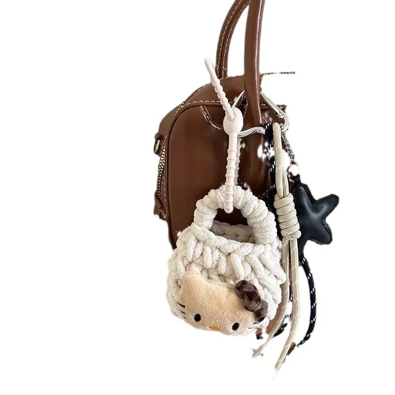 

For KT Keychain Cute Bag pendant Accessory Leopard Print KT Headphone Storage Lanyard Keychain Headphone Case Fall/Winter Gift