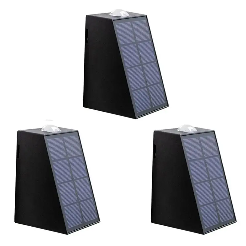 

AB42-3Pcs Solar Lamp Outdoor Waterproof Garden Villa Courtyard Porch Landscape Decorative Lamp Up Down Luminous Wall Washer Ligh