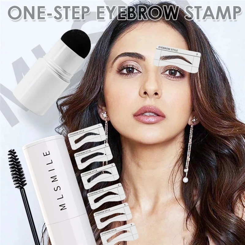 ใหม่ Professional Eye Brow One Step Eyebrow แสตมป์ Shaping ชุดเจลแสตมป์แต่งหน้าชุด Magic Eyebrow Stencils