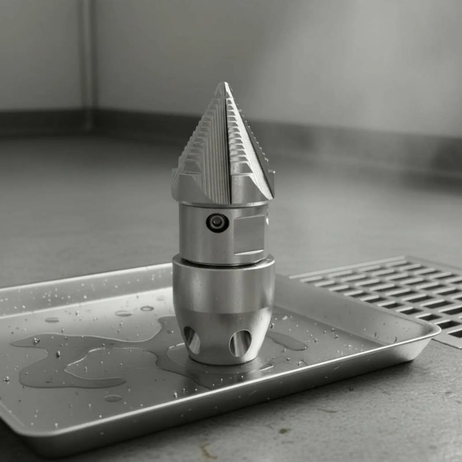 Stainless Steel Sewer Nozzle Clog Removal Rotating Spray Head for Professionals