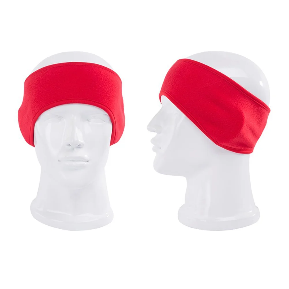 

Fleece Thermal Headbands Tab Ear Muffs Hair Accessories Warmer Red Men Women