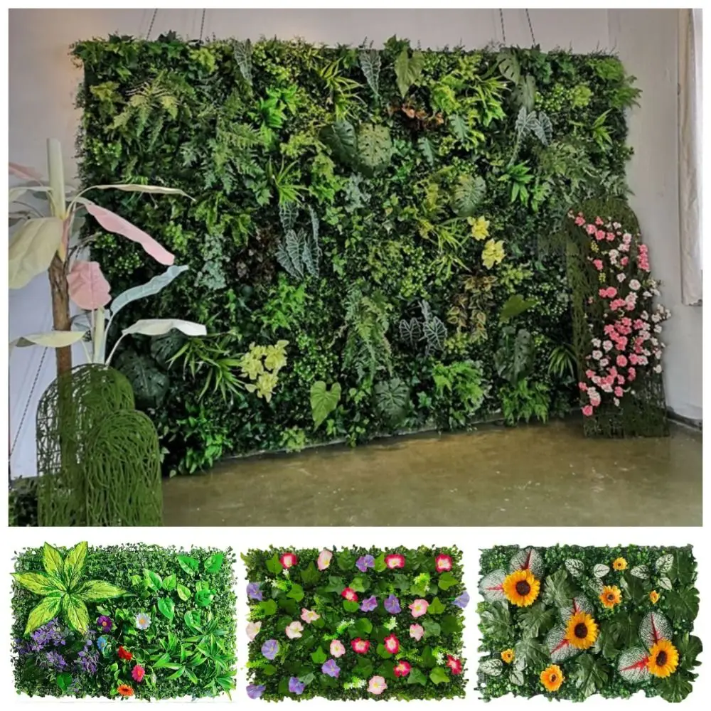 

60*40cm Artificial Plant Wall Panel Flower DIY Artificial Eucalyptus Carpet Lifelike Eternal Life Fake Green Grass Mat