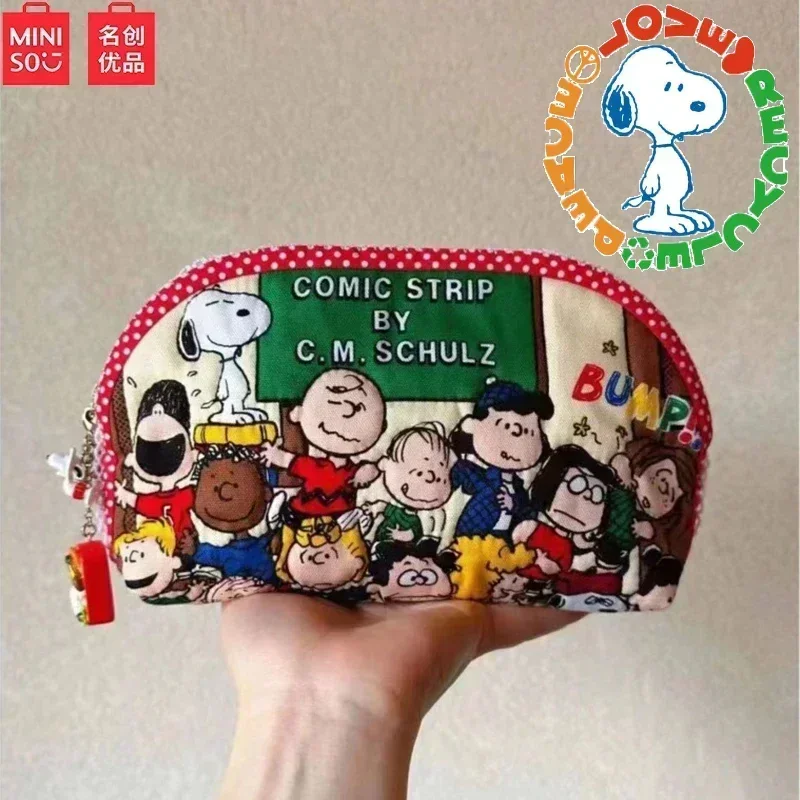 

Snoopy Cartoon Pencil Bag Cute Print Student Pencil Bag Stationery Women's Large Capacity Storage Bag Birthday Christmas Gift