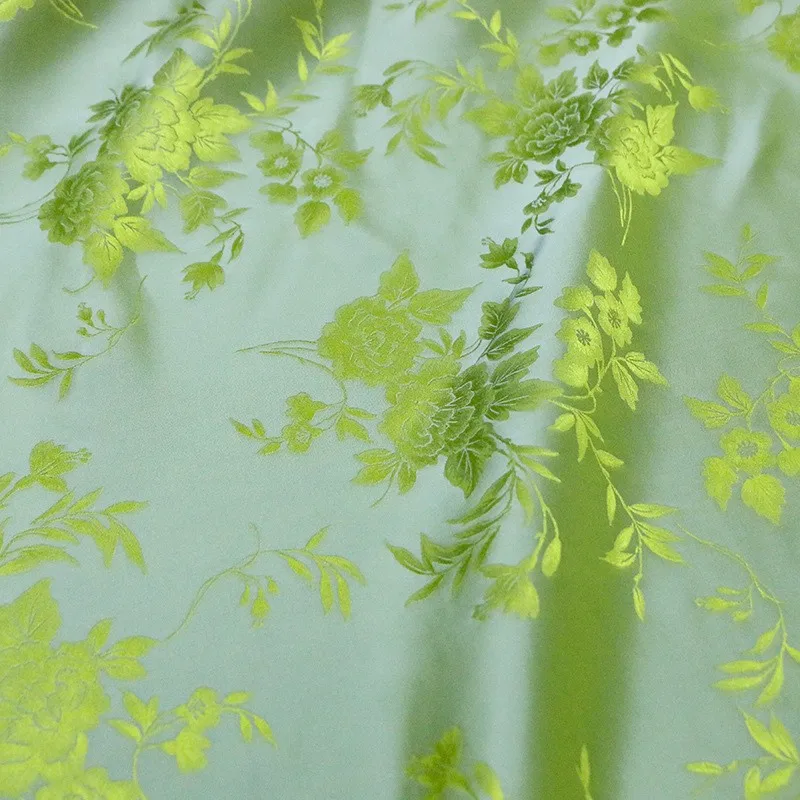 

Jacquard satin 6A silk double-sided multicolored fabric a vintage clothing designer's