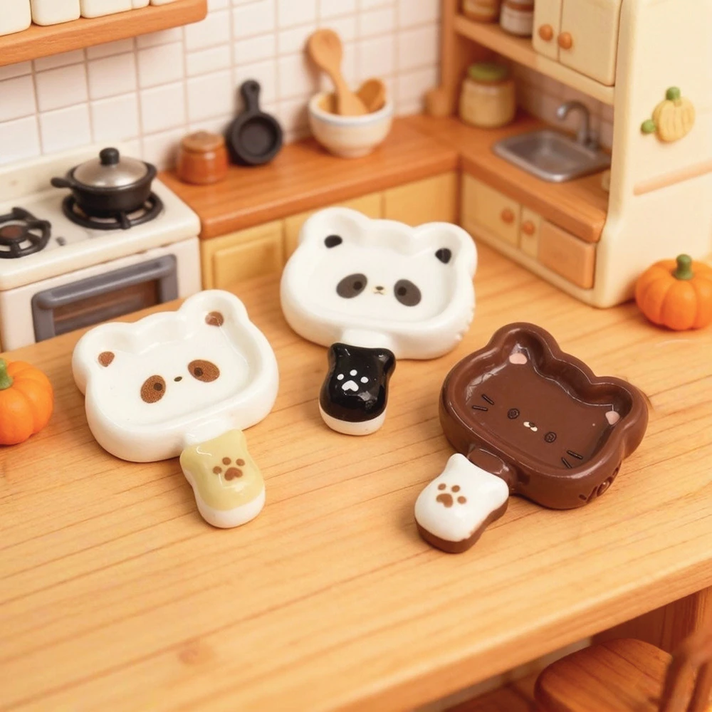 100pcs Wholesale Simulation Pan Cute Cartoon Animal Milk Pot DIY Accessories for Keychain Wholesale Dollhouse Decor