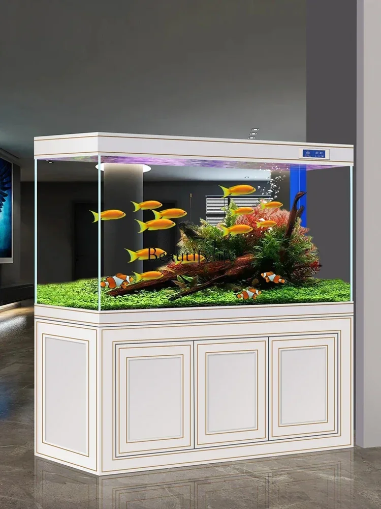 

FG11Living Room Home Bottom Filter Ecological Ultra-White Glass Medium and Large Aquarium Fish Globe