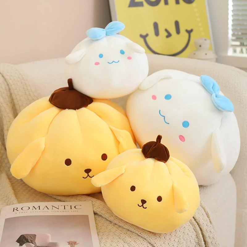 Sanrio Cartoon Anime Pom Pom Purin Cinnamoroll Plush Pillow Soft Comfortable Funny Stuffed Doll Home Decor Gifts For Girl