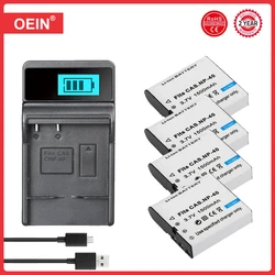 4Pcs NP-40 NP40 CNP-40 Battery + Charger for Casio Exilim EX-Z600 EX-Z750 Z1000 Z1050 Z1080 FC100 FC150 P505 P600 P700 Camera