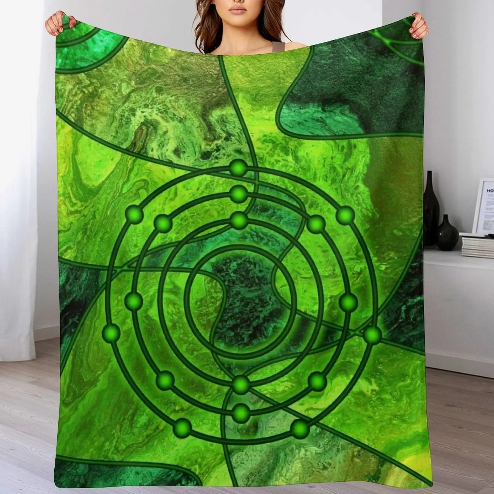 Element 17: Chlorine Throw Blanket Decorative Sofa Kid'S Blankets