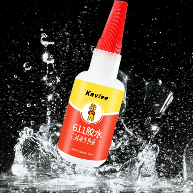 Speciale siliconenlijm na solidificatie kan ook worden gebonden Zacht TPU TPR TPE PVC Zeer sterk hechtmiddel Uv-lijm