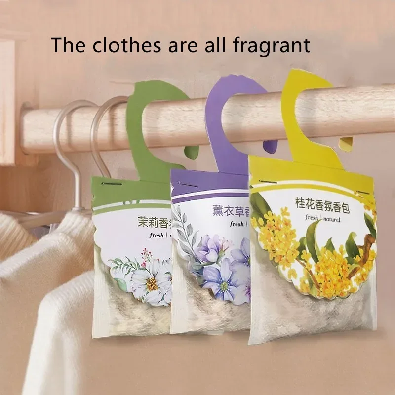 Wardrobe Sachet Natural Aromatherapy Hanging Bag Lavender Fragrance Pack Mildew and Insect Proof Wardrobe Sachet Air Freshener