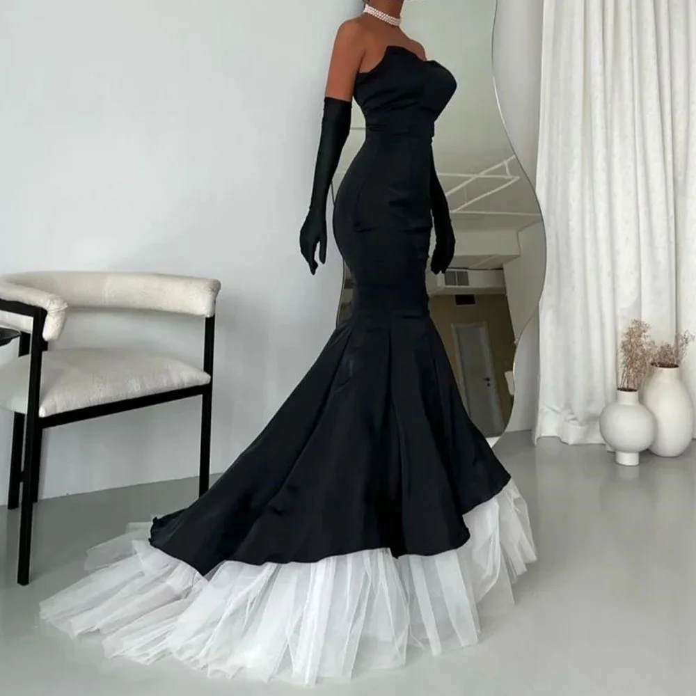 

Fashion Detachable Sleeve Evening Dress Exquisite Strapless Mermaid Strapless Sleeveless Party Gowns Saudi Arabia 2024