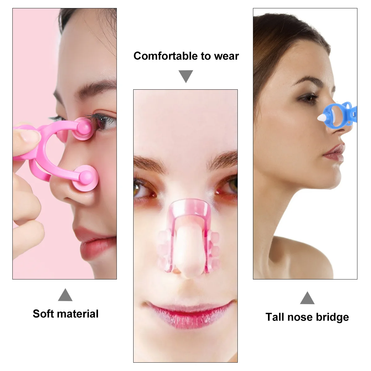 

1Set Nose Clips Plastic Nose Lift Corrector Durable Shape Straighten Bridge Rhinoplasty Nasal Device Face Beauty