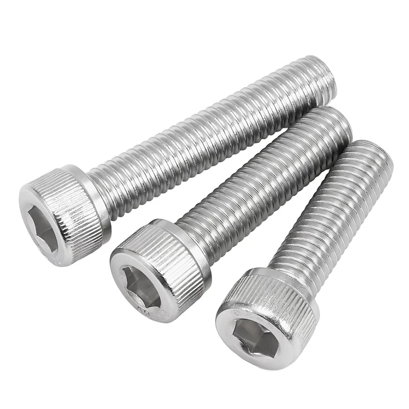 M1.4 M1.6 M2 M2.5 M3 M4 M5 M6 M8 A2-70 304 Stainless Steel Hexagon Hex Socket Cap Head Bolt Allen Socket Head Screw（DIN912 ）