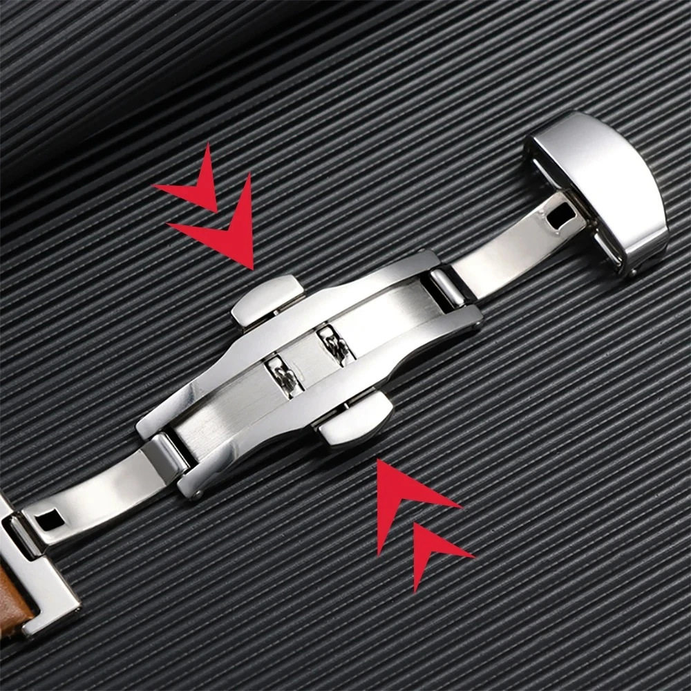 Wodoodporny pasek do zegarka z szybkozłączką z tkaniny żeglarskiej 18/19/20/21/22mm - Wytrzymały nylonowy pasek z zapięciem motylkowym