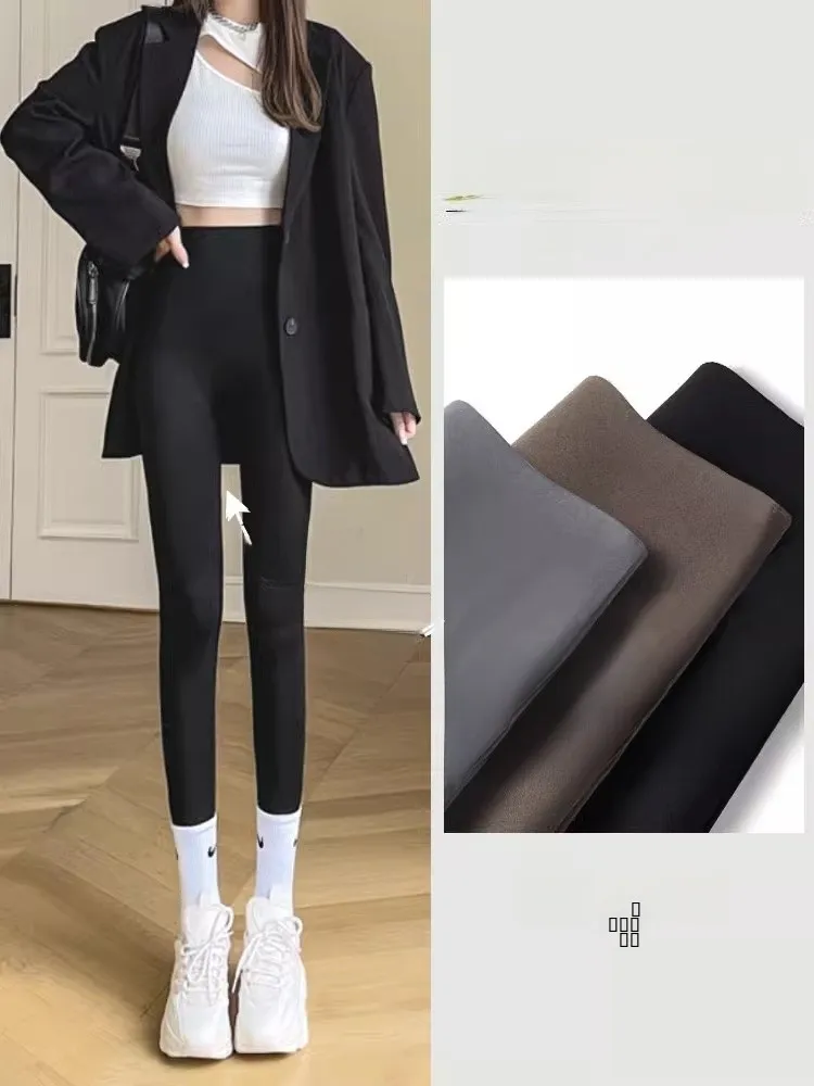 

Женские леггинсы с высокой талией для йоги, весна-осень, тонкие, облегающие, эластичные, с эффектом подтяжки ягодиц, повседневные, длинные брюки