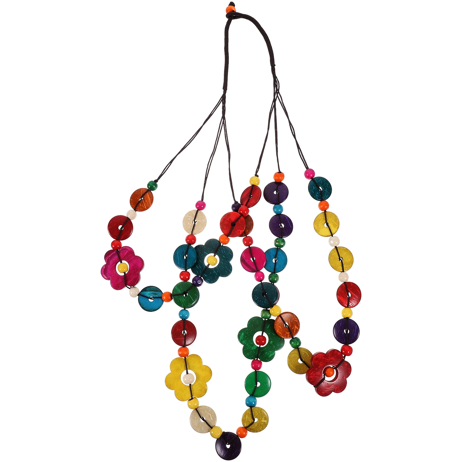 

Retro Coconut Shell Necklace Elegant Layered Women Jewelry Bohemia Weaving Gifts Birthday Mother Day Party Beach Necklace