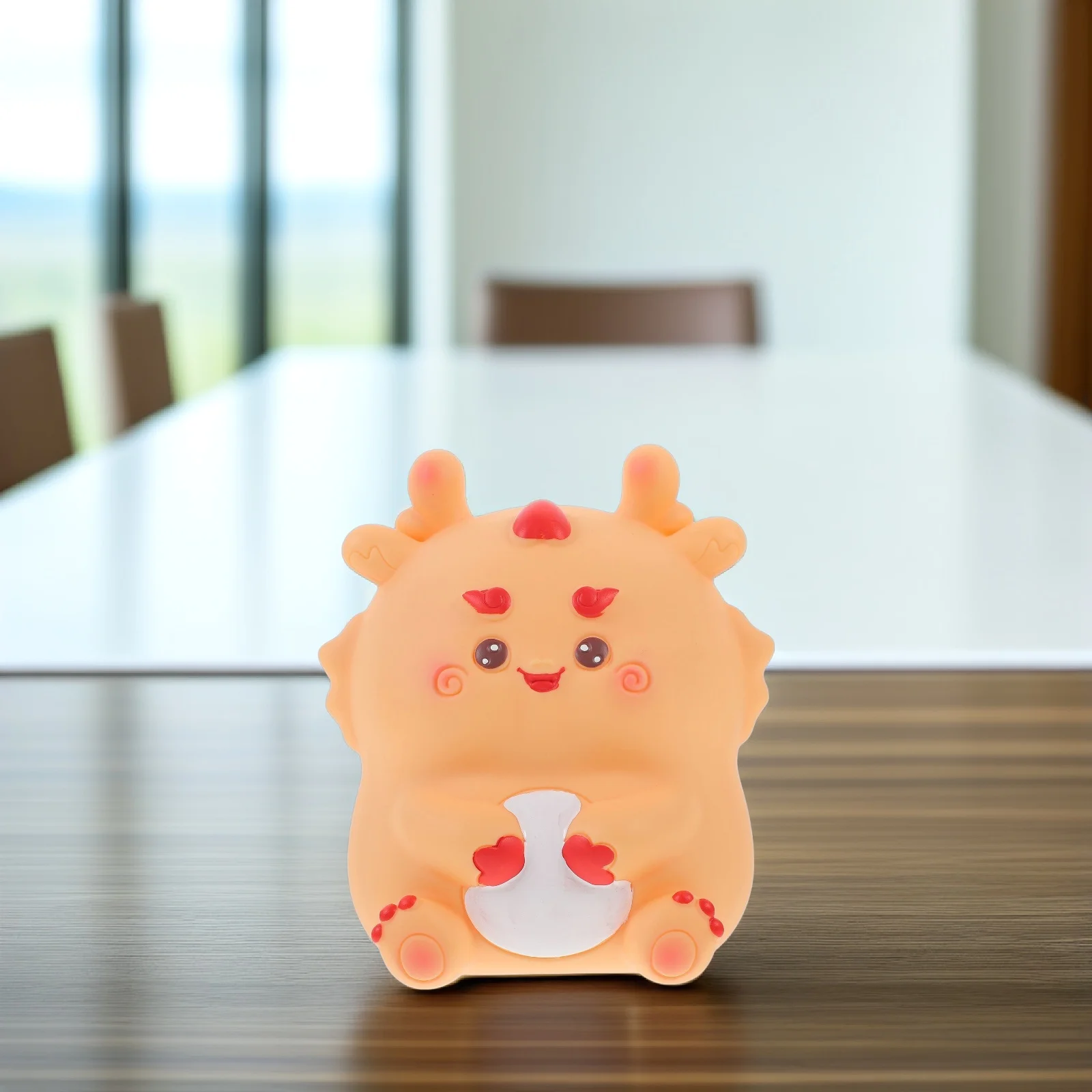 Alcancía con diseño de dragón encantador, contenedor de monedas de vinilo resistente, olla de ahorro para niños, accesorio decorativo para habitación Interior del hogar