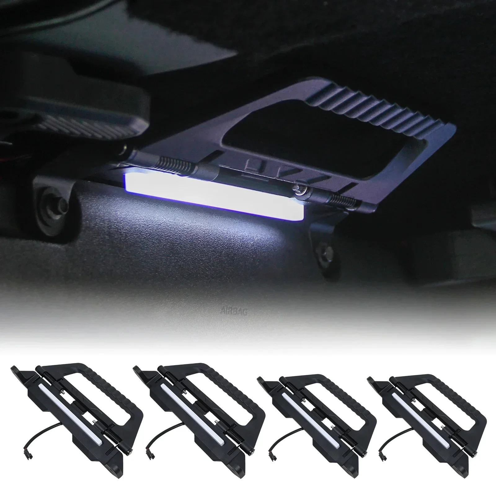 

Updated Aluminum LED Light Grab Handles Compatible with Ford Bronco 2024 2023 2022 2021 4 Door Soft & Hard Top