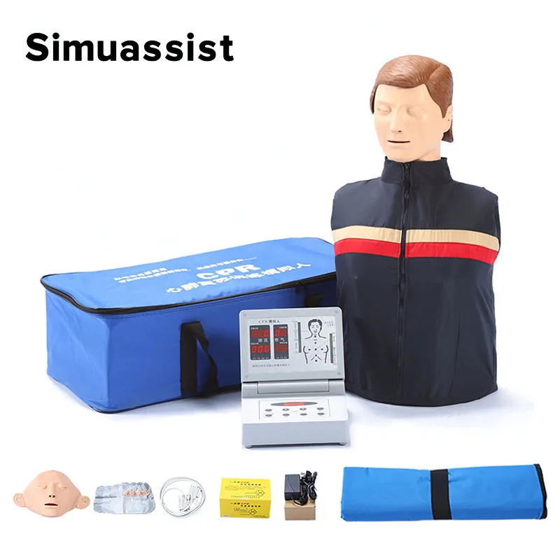 Advanced Half body CPR Training Manikin CPR Mannequin First aid Trainer simulator Medical Teaching Model with controller