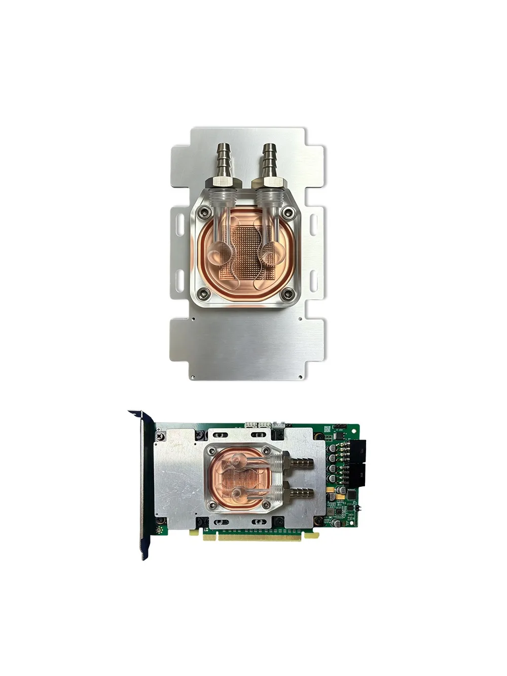 Czysty Miedziany Blok Wodny do Chłodzenia GPU Aluminiowy Radiator do NVIDIA V100 A100 PG199 SXM2 Dual Slot 300W Złączka Chłodząca z Końcówkami — zdjęcie produktu 6