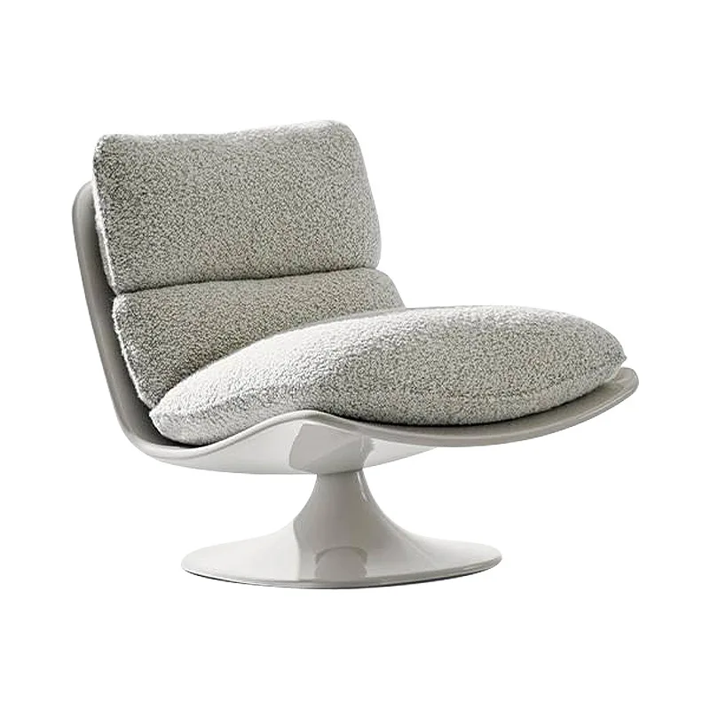 Villa large apartment Italian rotating leisure paint dumb duck tongue chair living room sofa light luxury style