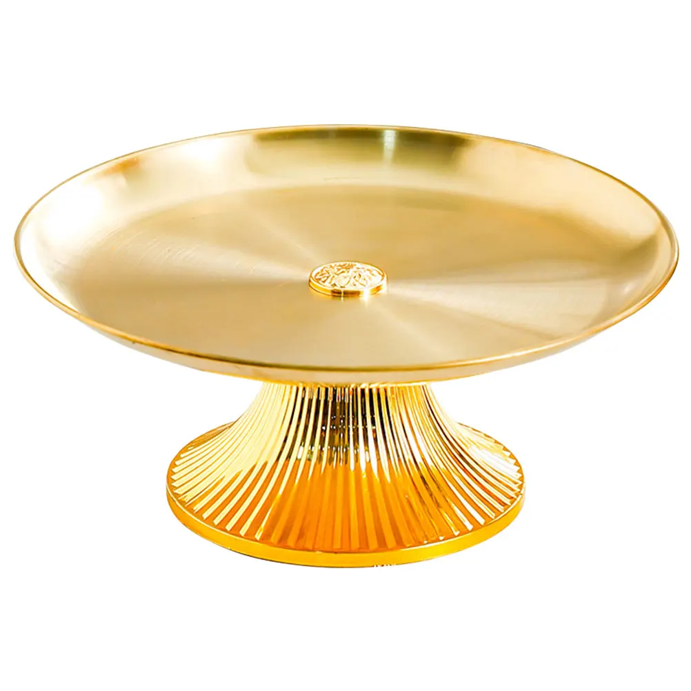 

Stainless Steel Cake Stand 20cm High Footed Tray Dessert Display Plate Fruit Basket Food Presentation Party Home Decor Kitchen