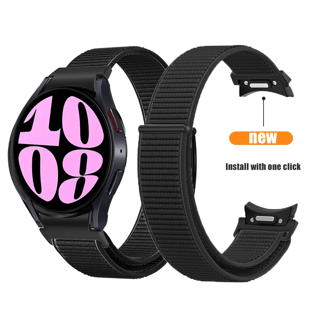 

Strap For Samsung Galaxy Watch 6 4/5/classic 44mm 40mm 43mm 47mm 42 46mm 20mm Nylon Quick fit bracelet correa 5 pro 45mm Band