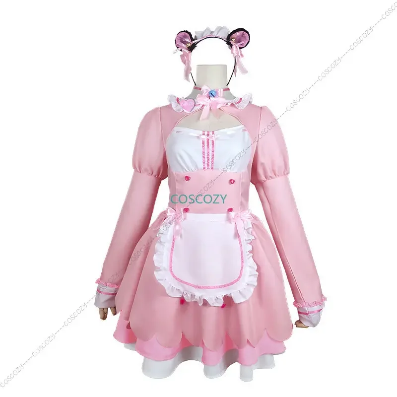 Anime chocolate vanilla cosplay costume maid Lolita Dress cute Neko girls women costume Halloween evening show outfit