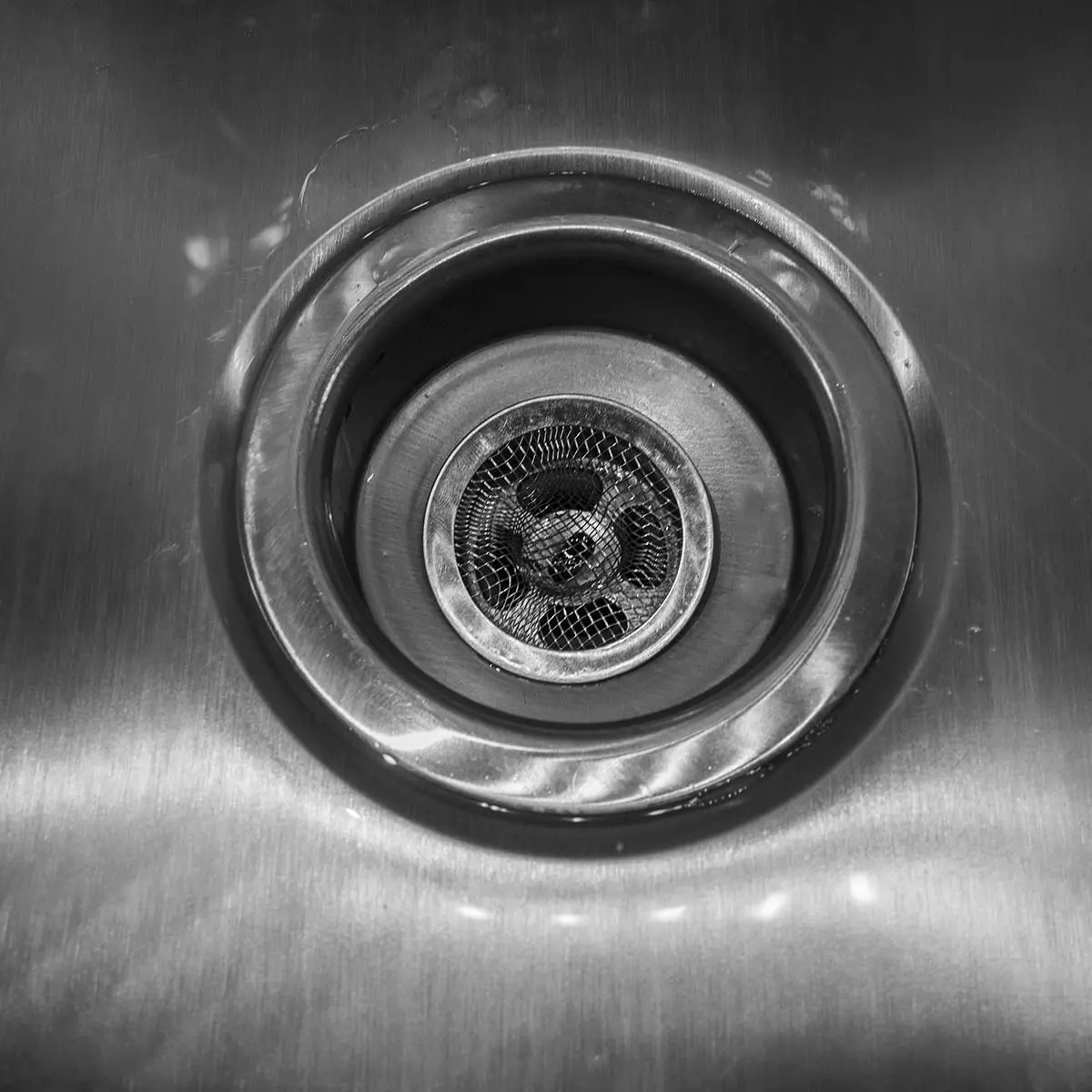 Gurus Stainless Steel Metal Kitchen Sink Basin 2pc Filter Set Strainer Stopper Bath Tub Hair Catcher Drainer