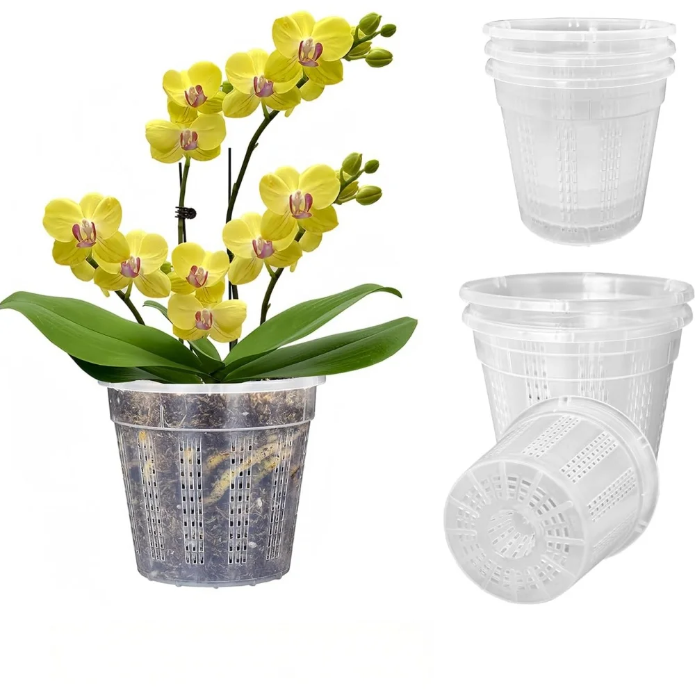 Orchid Pot With Stomata Breathable Slotted Planting Garden Root-Control Pot Accessories For Phalaenopsis Foliage Plant Succulent