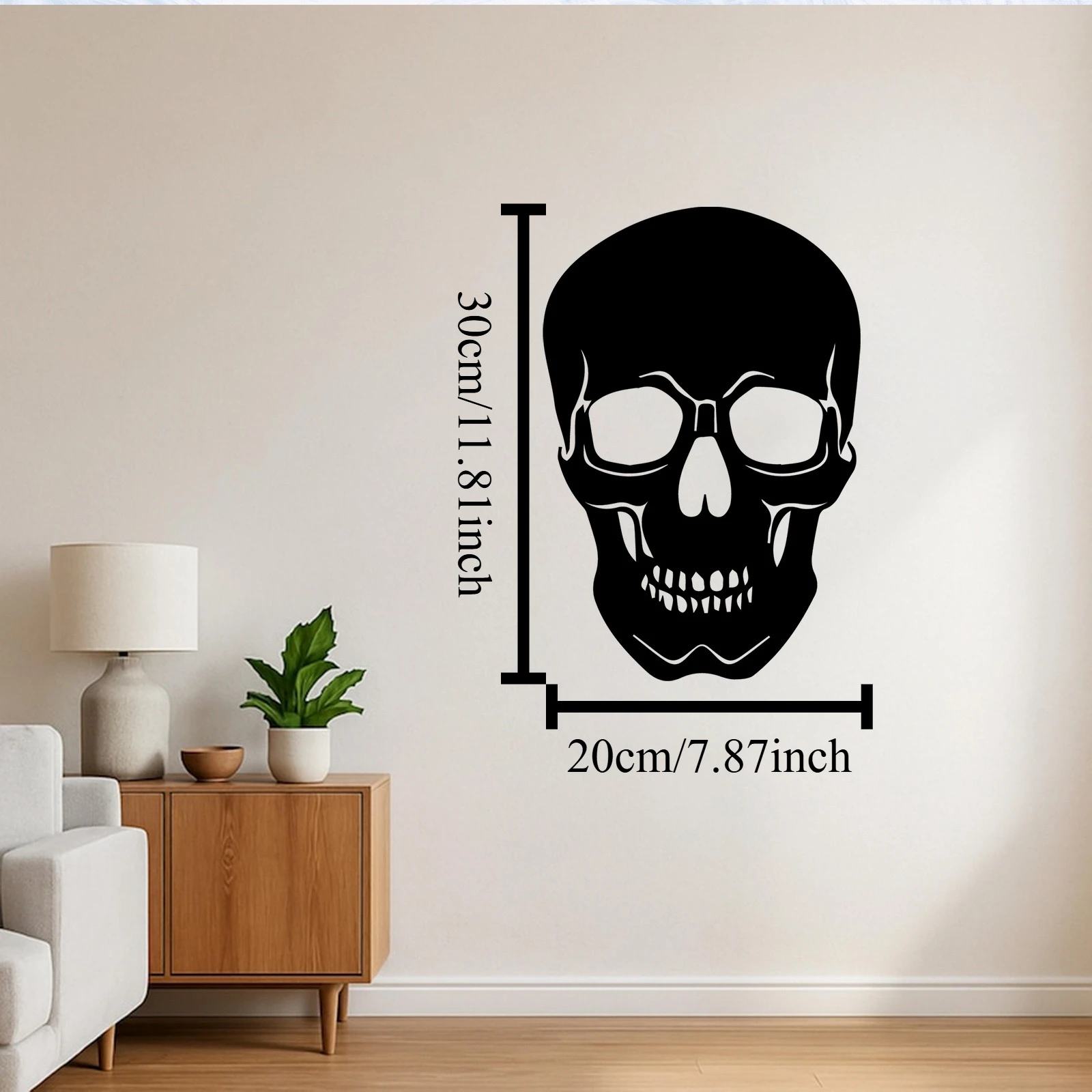 CIFBUY Wrought Iron Skull Wall Art Gothic Metal Sculpture, Rustic Decor for Indoor Outdoor Garden Fence, Dark Aesthetic Home Acc