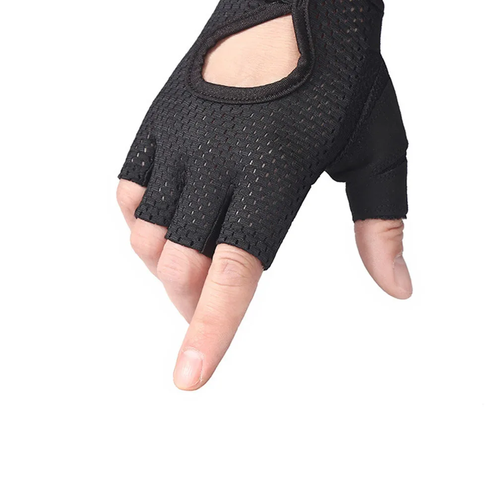 

1 Pair Breathable Weightlifting Gloves Padded Non-Slip Silicone Grip For Gym Workout Fitness Training Cycling Climbing Outdoor