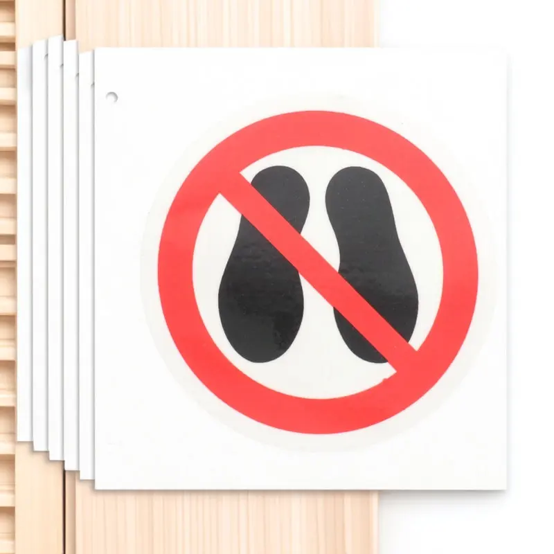 

Набор из 6 предупреждающих наклеек без ступенчатой шкалы, самоклеящиеся, с простым дизайном для четкой идентификации опасности, знаки безопасности