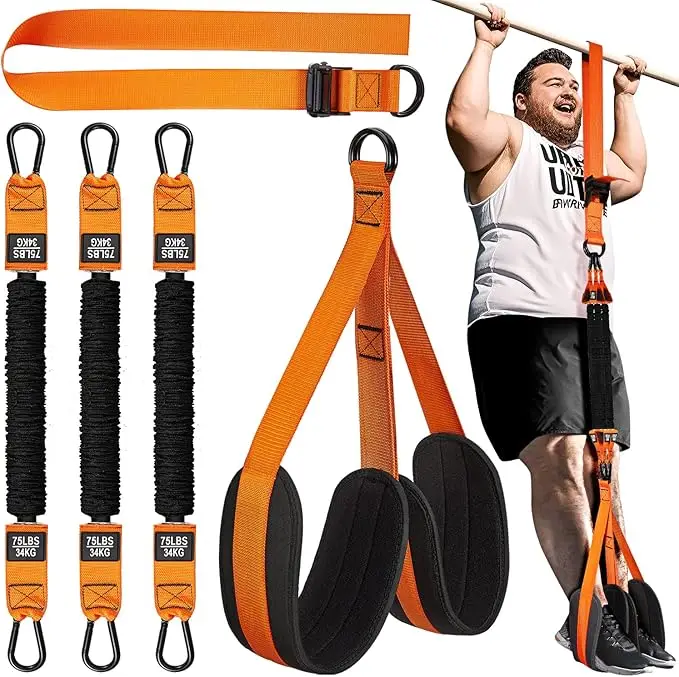 HOT Sale Customized Amazon Hot Selling Pull Up Assist Belt With Elastic Rope Heavy Duty Resistance Band Sets For Men And Women