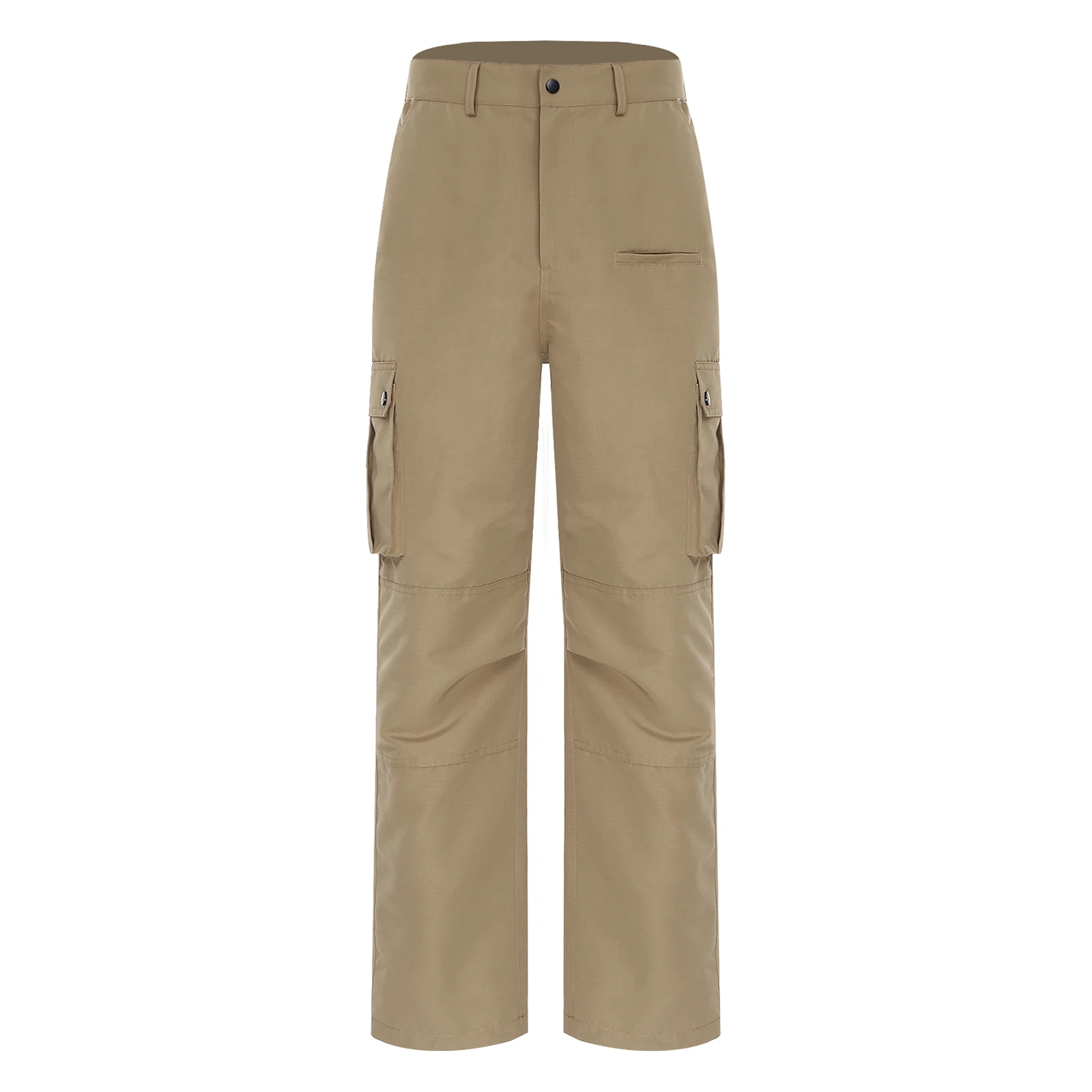 

Fashion Men Basic Multiple Pockets Cargo Pants Straight Loose Legs Long Pants Trousers for Camping Climbing Fishing Daily Casual