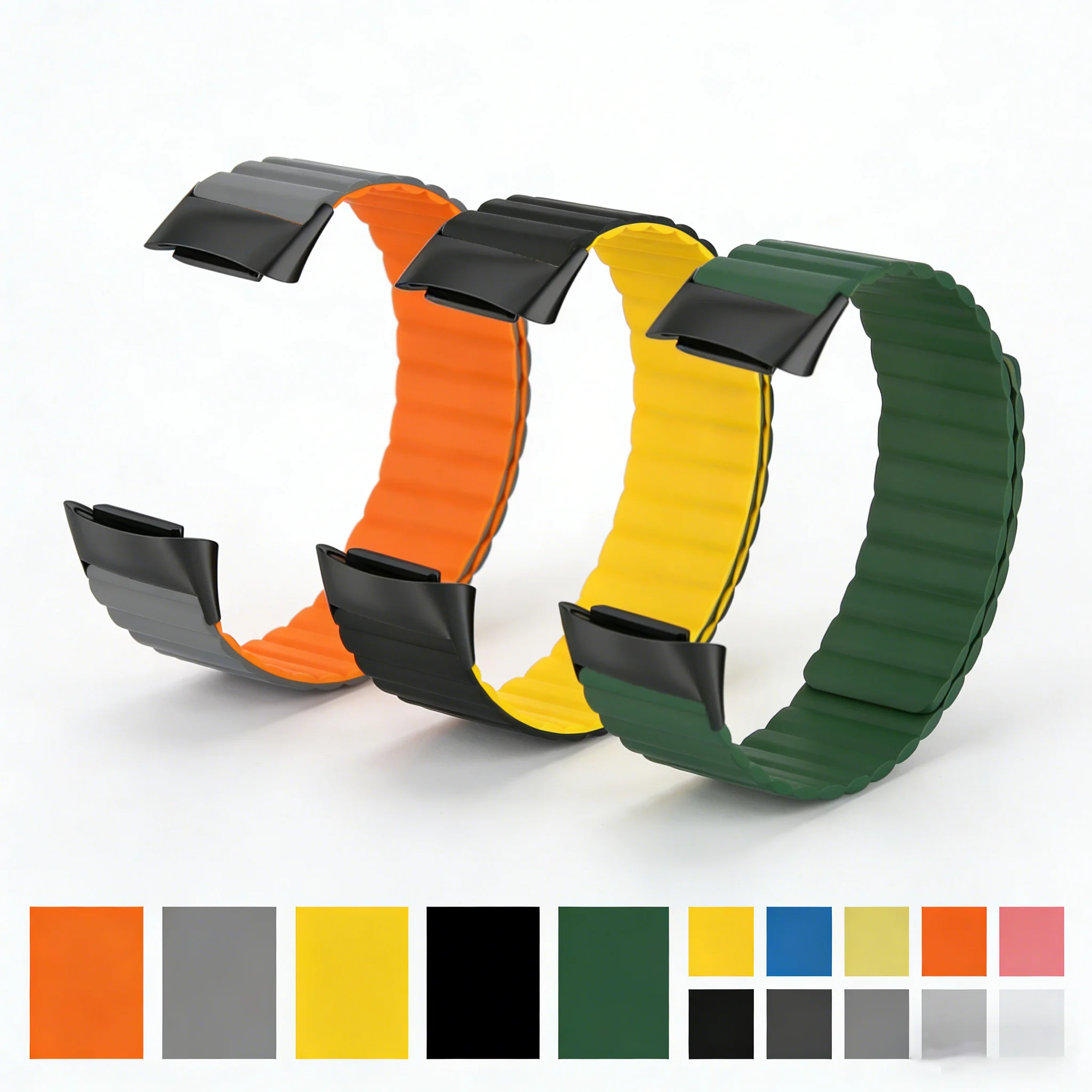 Neues Silikonarmband für Fitbit Charge 6 Smart Watch Sport Magnetarmband Ersatzzubehör Armband für Fitbit Charge 5