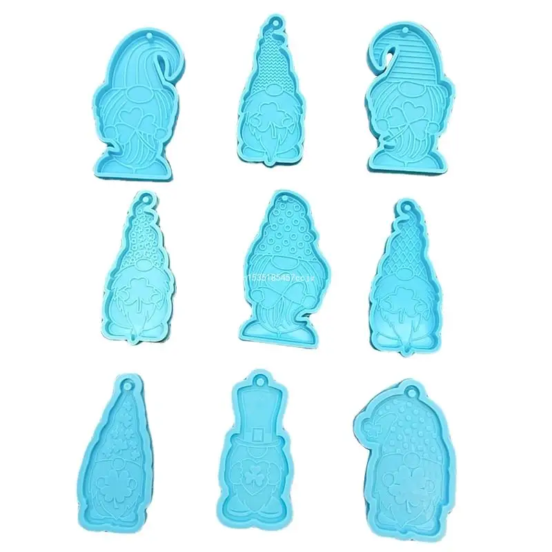 

Gnome Resin Mold Clover Keychain Mold Silicone Keychain Pendants Molds DIY Epoxy Dropship