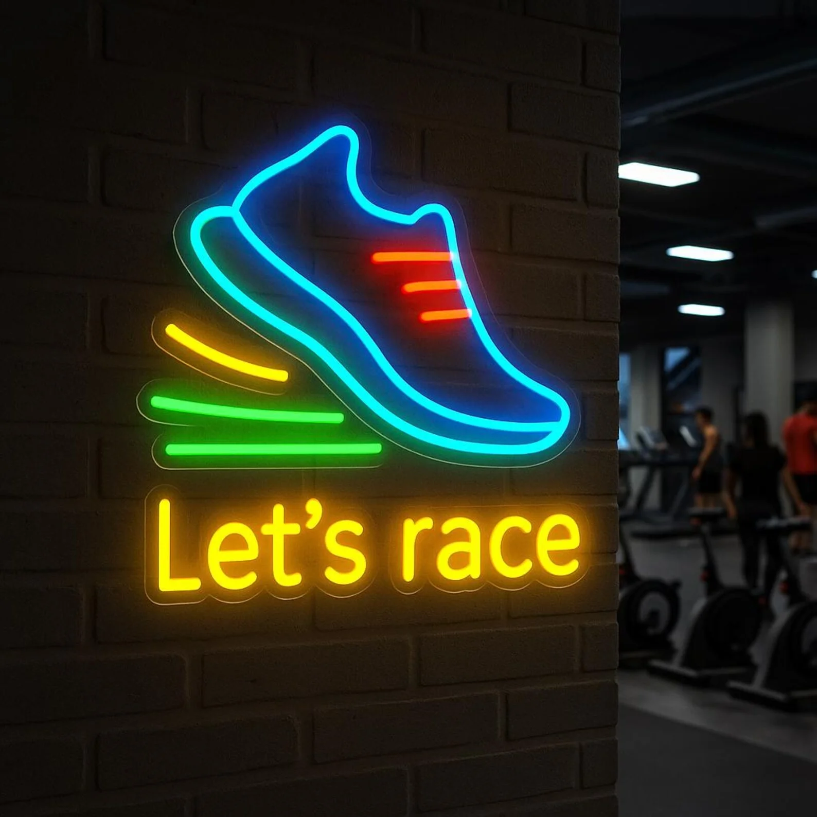 Lets Race Neon Sign. Racing LED Decor. Opposite Neon Decor.Car Neon Sign,Game Room Decor,Gift for Him