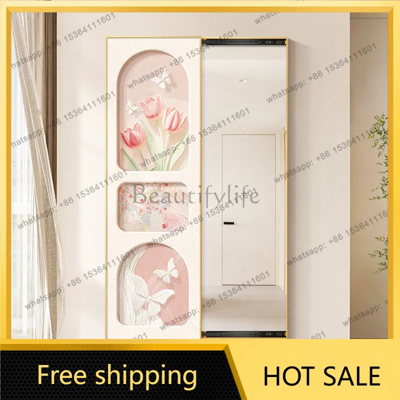 Best Sellers Personalised Decoration Mirror Decor Antique Girl Compact Standing Mirror Wall Bedroom Makeup Custom Espelho Banhei