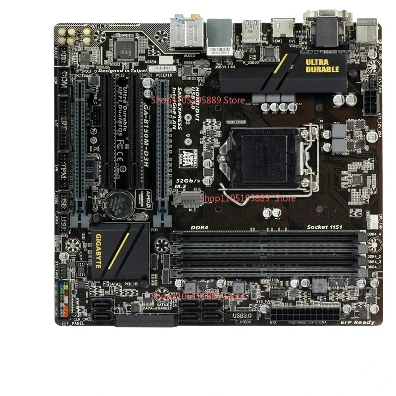 For Gigabyte GA-B150M-D3H DS3H All Solid State M.2 Interface DDR4 Computer Game Main Board