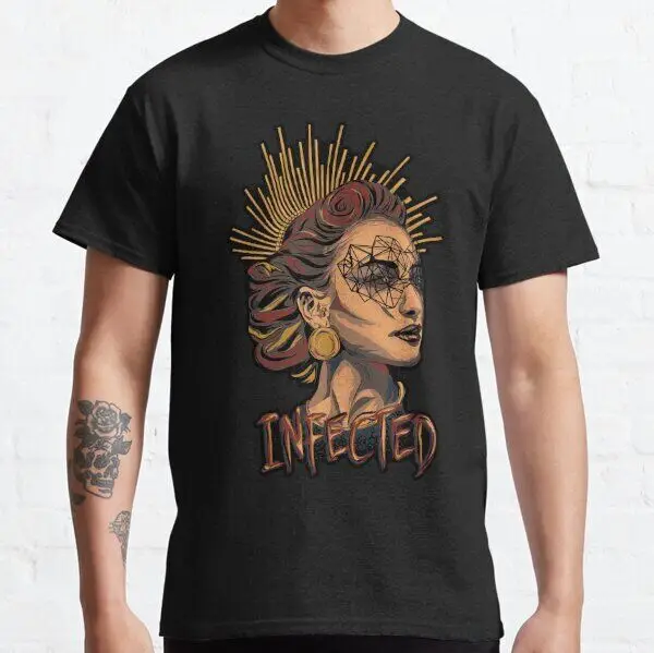 Infected Green Eye Lady Cool American Shipping Design Tees Anime Graphic T-shirts For Men Clothing Women Short Sleeve Tees