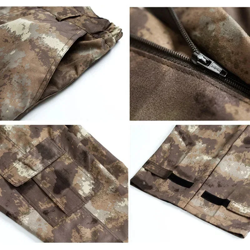 Imagem -02 - Oulylan-montanhismo Pesca Windproof Conjunto de Três Peças Terno Camuflagem Chapéu Jaqueta Roupas Táticas Ruínas Novo Estilo