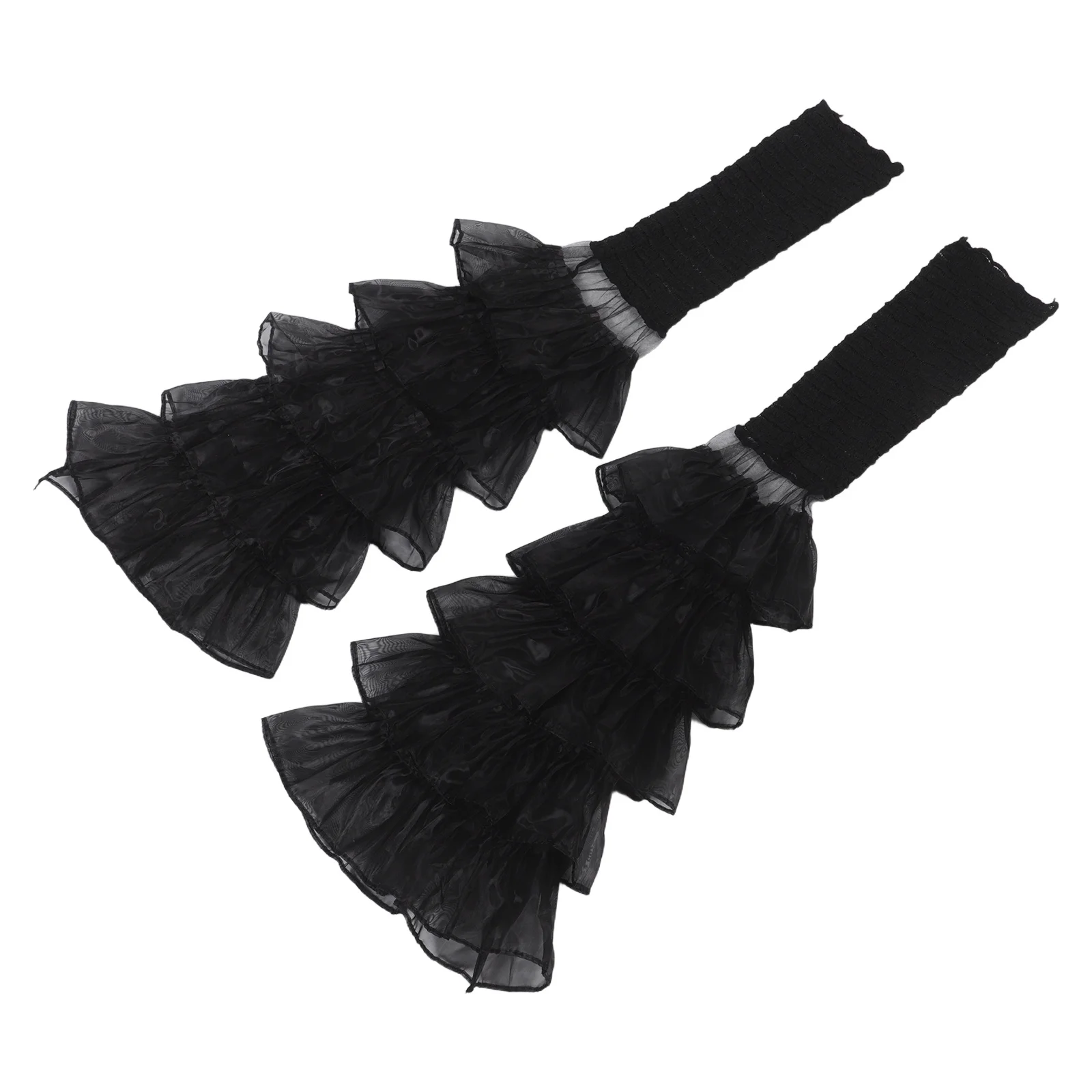 1 Para Koronkowych Podkolanówek z Falbankami, Ocieplacze na Nogi, Pończochy do Uda, Akcesoria Kawaii Lolita, Moda Damska, Podkolanówki Samonośne na Imprezę, Rave