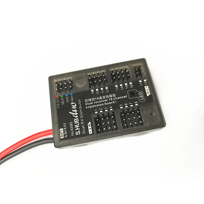 VoidFly Dual Receiver 18 Channel Expansion Board / S.HUB Duo Dual RX Distributor / SBUS Converts 18CH PWM Output For RC Airplane