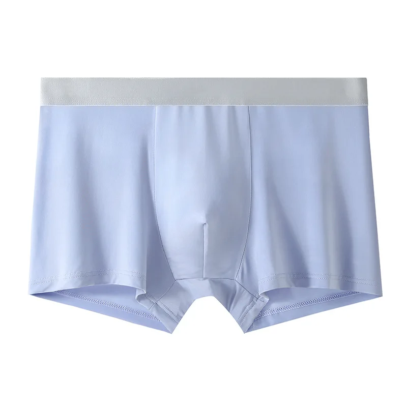 Zero-Feel Ice Silk Men's Boxer Briefs – Ultra-Smooth, Antibacterial & Seamless Underwear with Stretch Waistband for All-Day