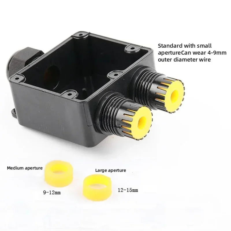 3 Way Waterproof Junction Box IP68 Y Type 3pin 4-14mm Electrical Cable Wire Connectors 24A 450V External Electrical Terminals