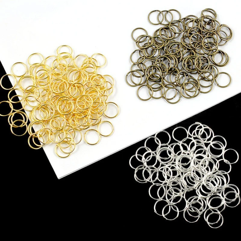 Anéis Metálicos para Bolas de Cristal, Conectores para Lustre, Cor Dourada, Cor Bronze, Pingentes e Contas, Connect Decoration, 11mm, 100PCs