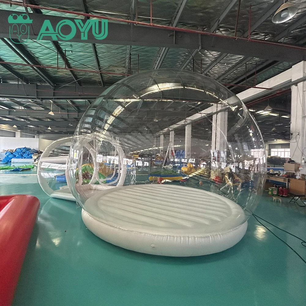 

AOYU Transparent Inflatable Crystal Dome Bubble Trampoline Heated Inflatable Bubble Tent With Inflatable Balloon Dome Ball Tent